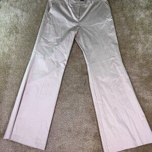 New York & Company Manhattan Chino Women’s Flare Leg Pants Tan Beige 12 E478
